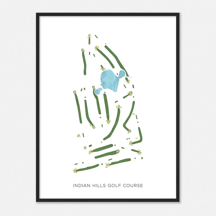 Print of Indian Hills Golf Course Modern Map