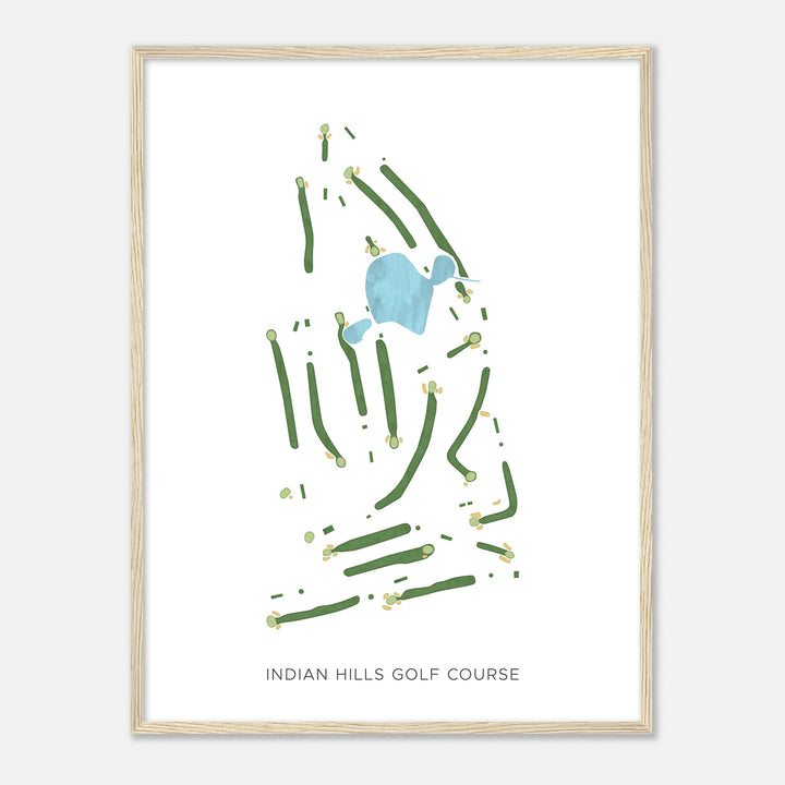 Print of Indian Hills Golf Course Modern Map