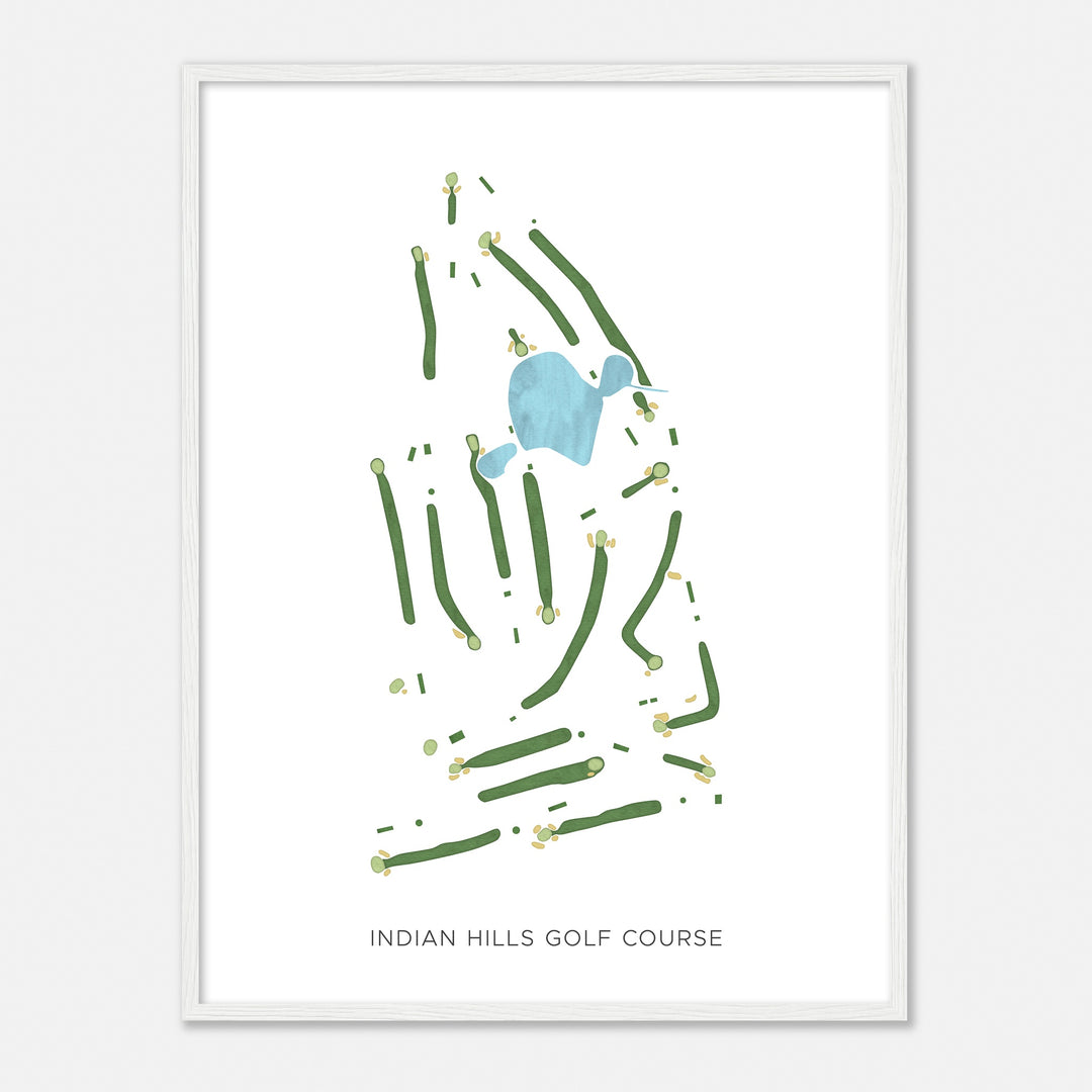 Print of Indian Hills Golf Course Modern Map