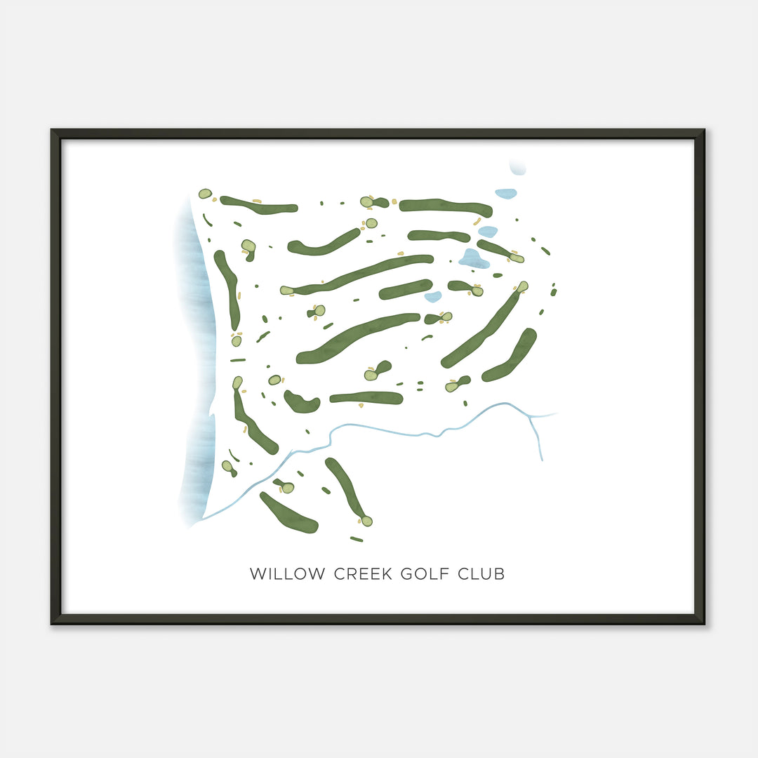Print of Willow Creek Golf Club Modern Map