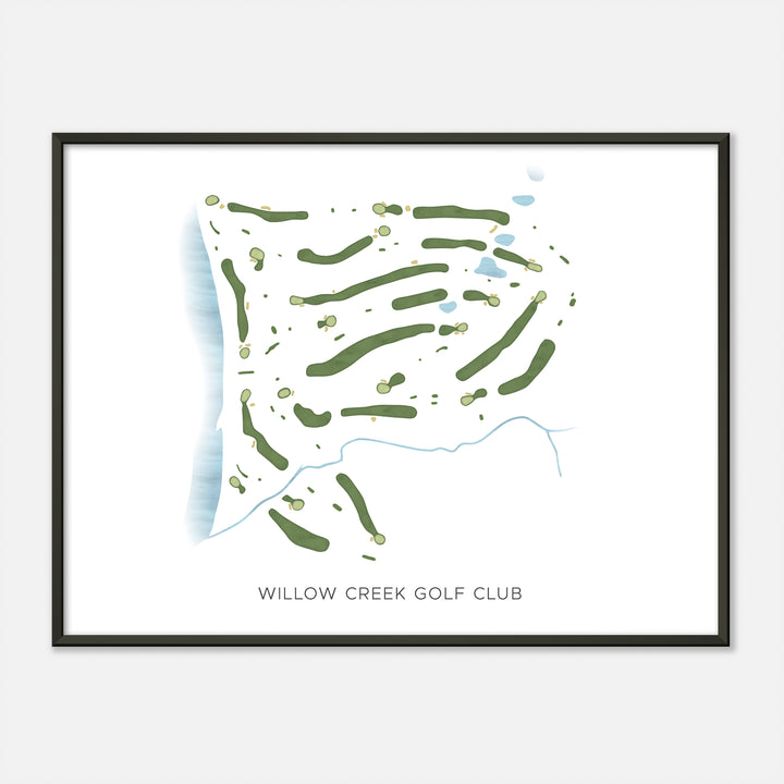Print of Willow Creek Golf Club Modern Map