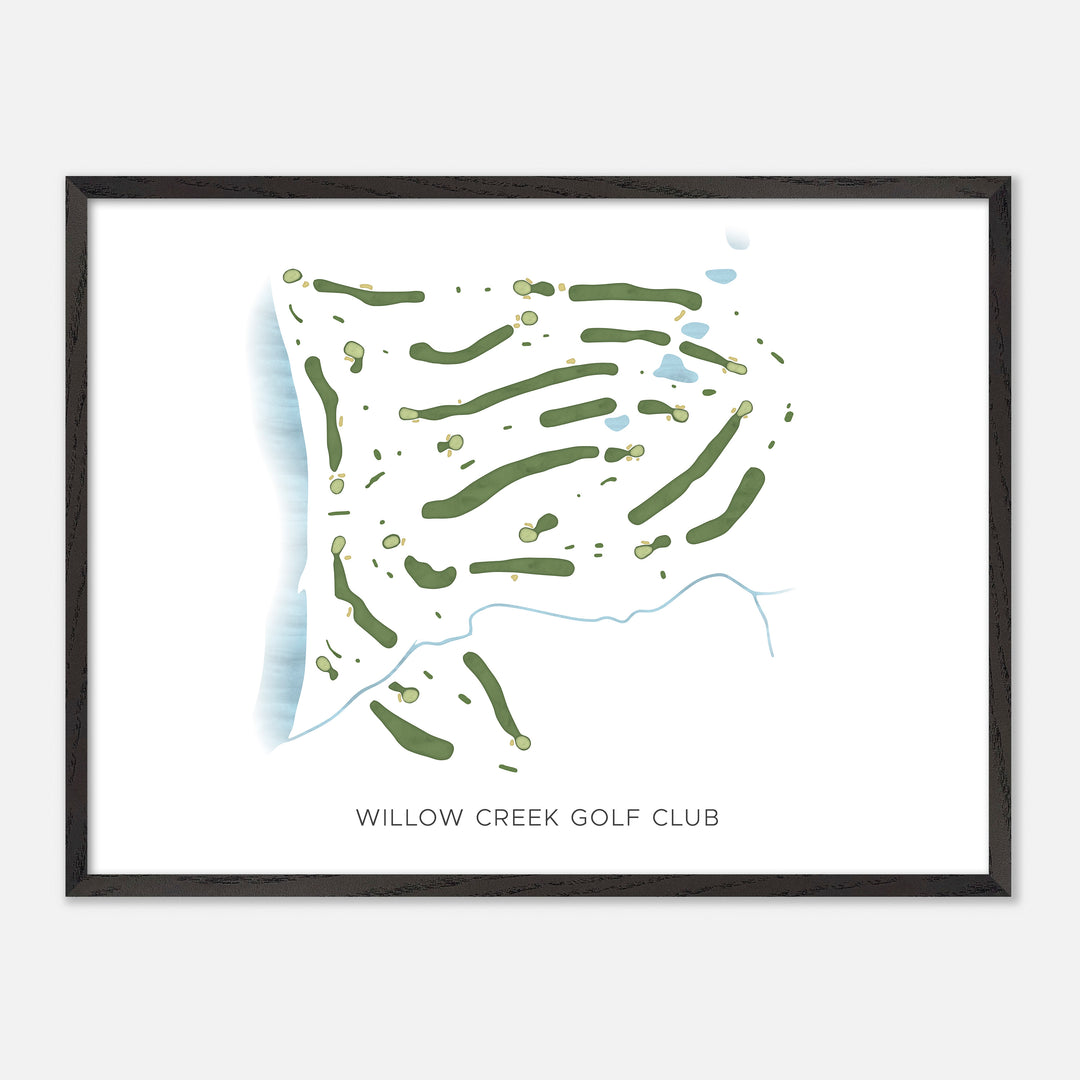 Print of Willow Creek Golf Club Modern Map