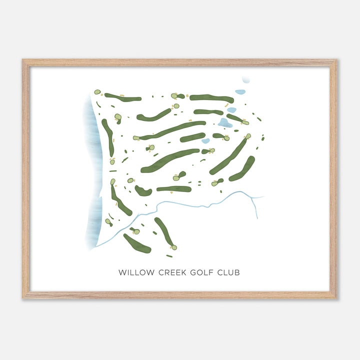 Print of Willow Creek Golf Club Modern Map