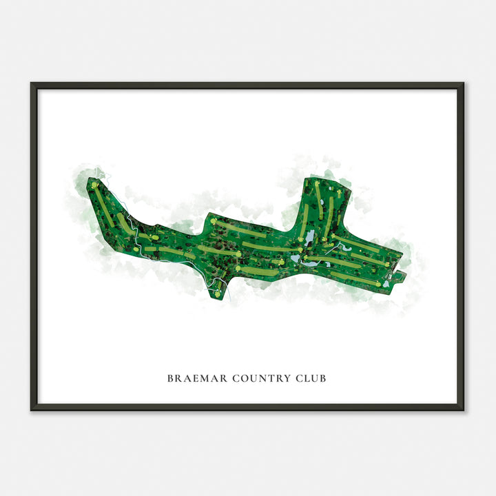 Print of Braemar Country Club Classic Map