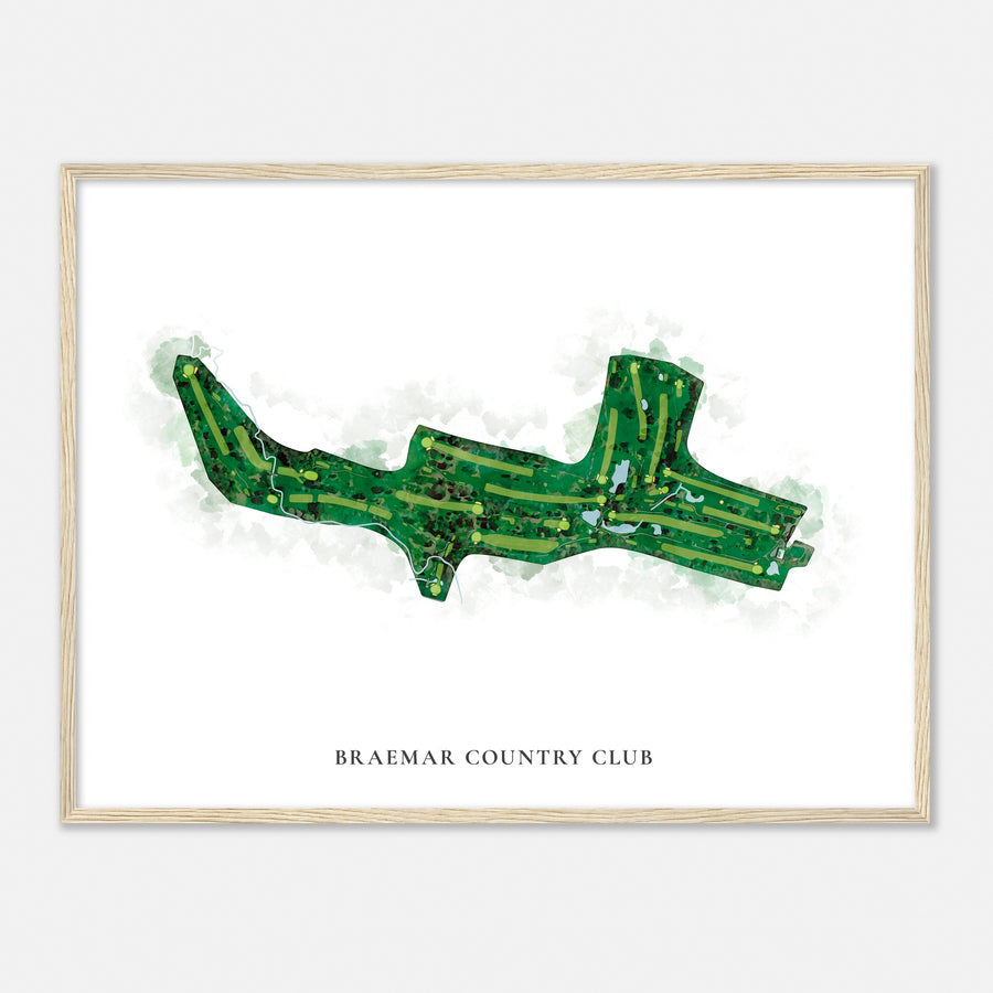 Print of Braemar Country Club Classic Map