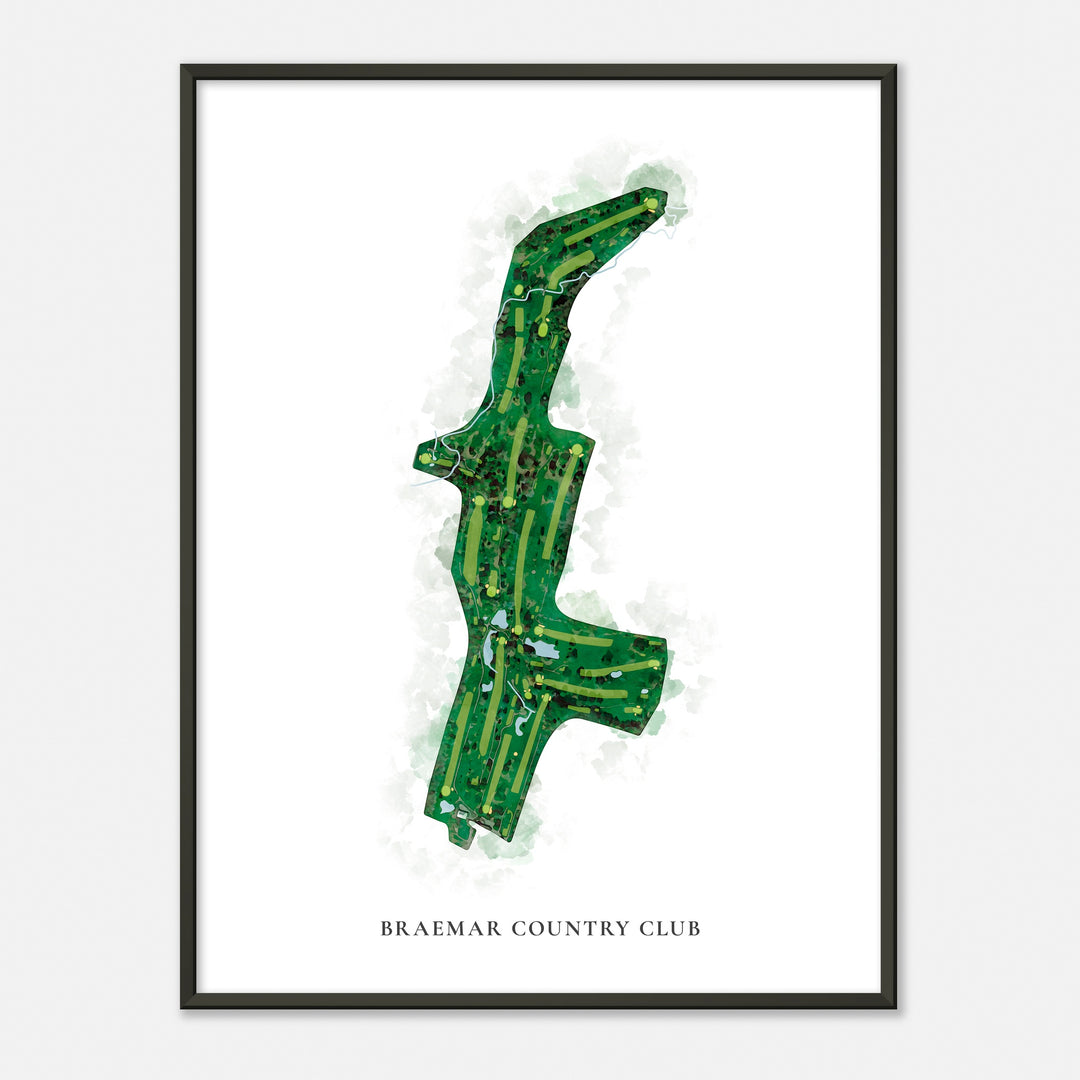Print of Braemar Country Club Classic Map