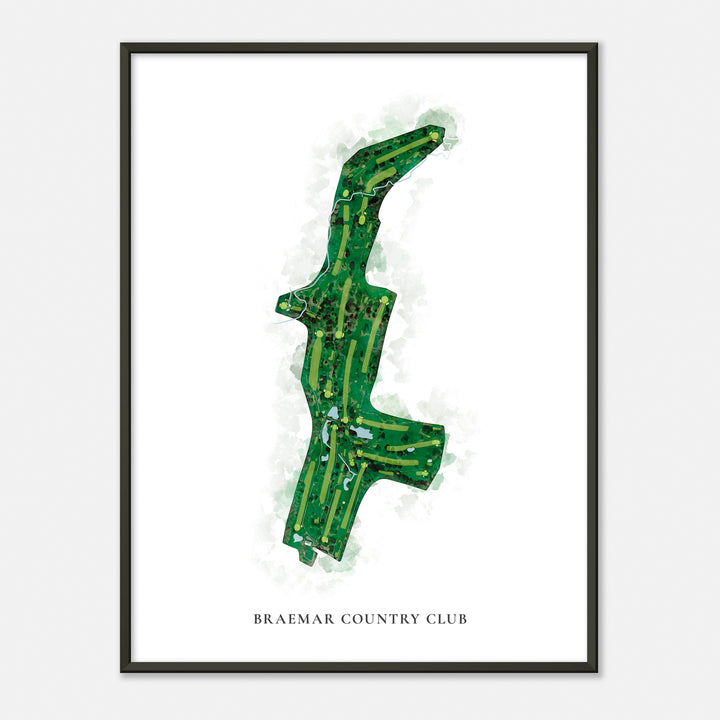 Print of Braemar Country Club Classic Map