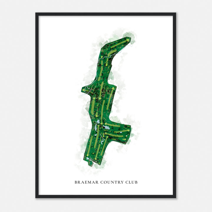 Print of Braemar Country Club Classic Map