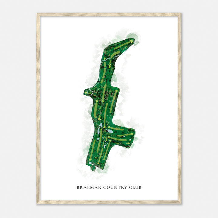 Print of Braemar Country Club Classic Map