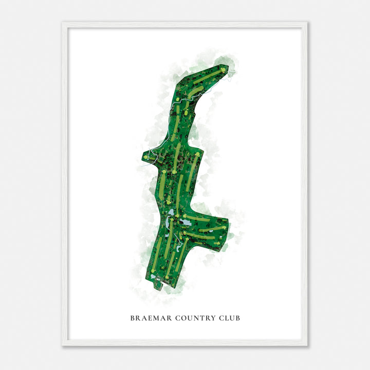 Print of Braemar Country Club Classic Map