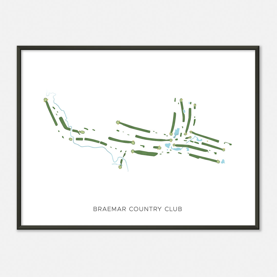 Print of Braemar Country Club Modern Map