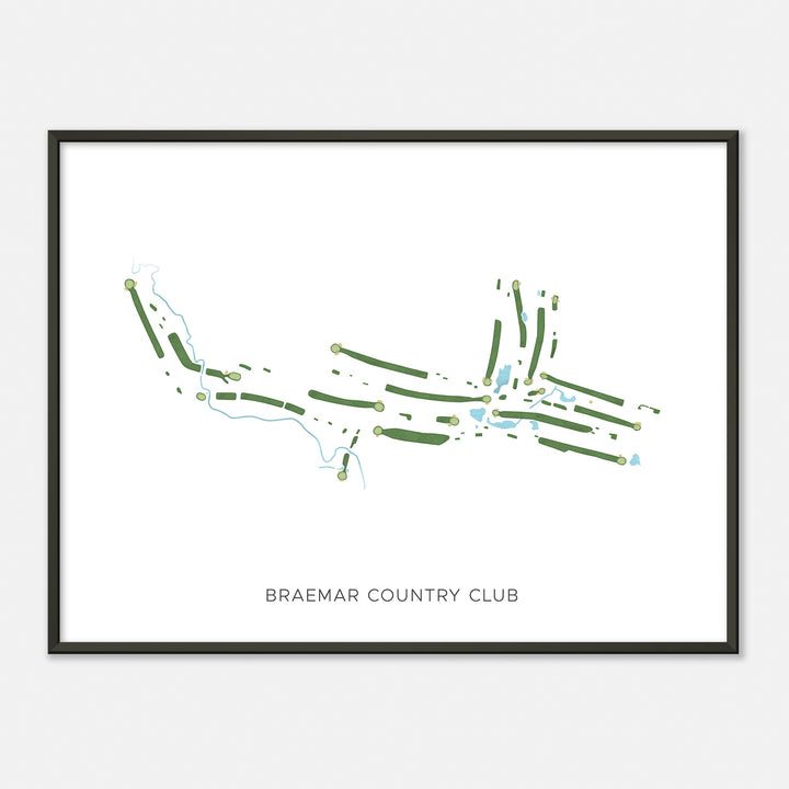 Print of Braemar Country Club Modern Map