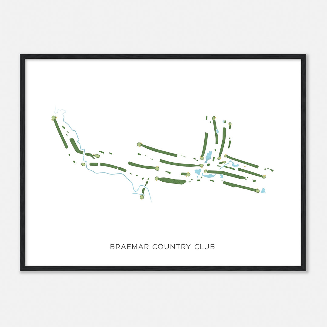 Print of Braemar Country Club Modern Map