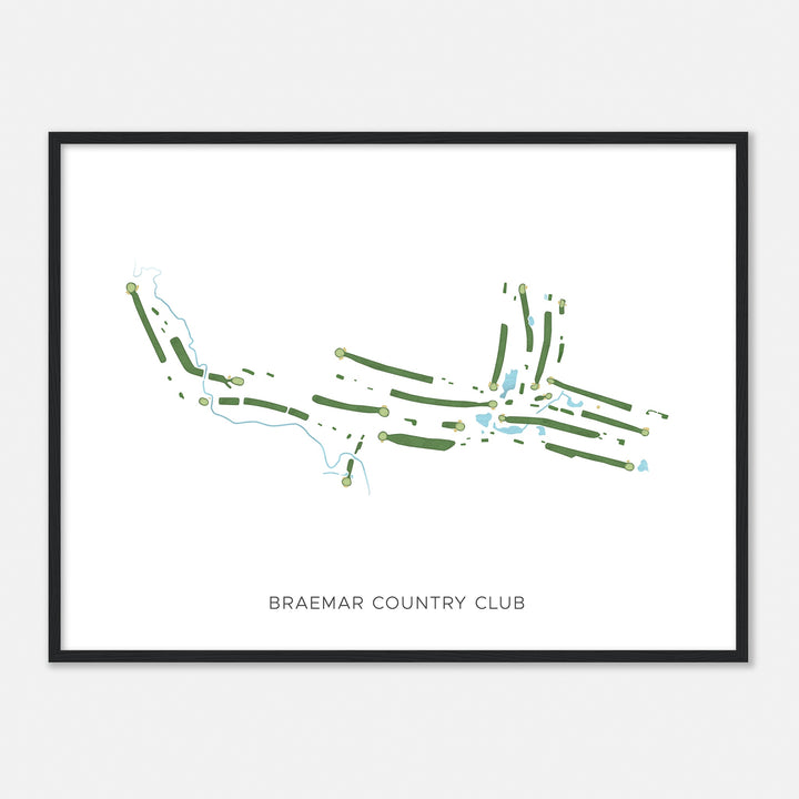 Print of Braemar Country Club Modern Map