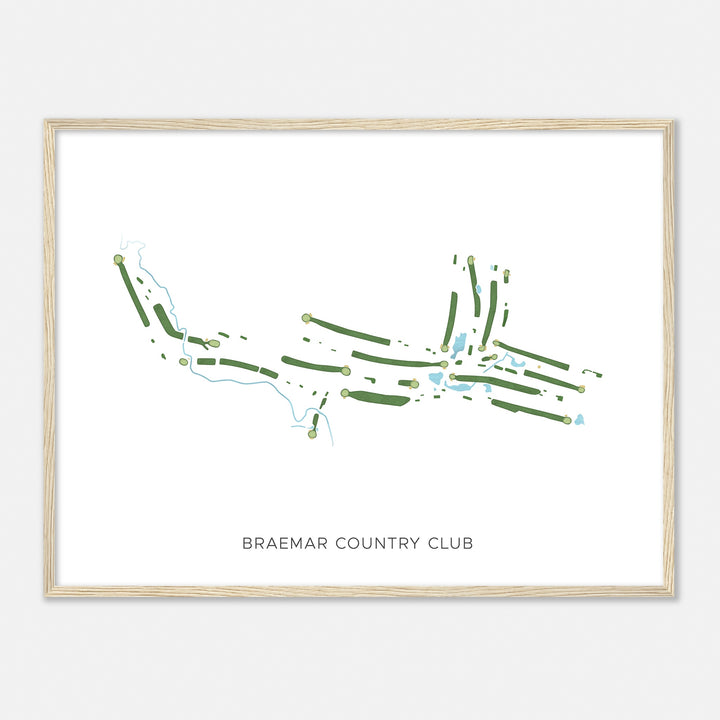 Print of Braemar Country Club Modern Map