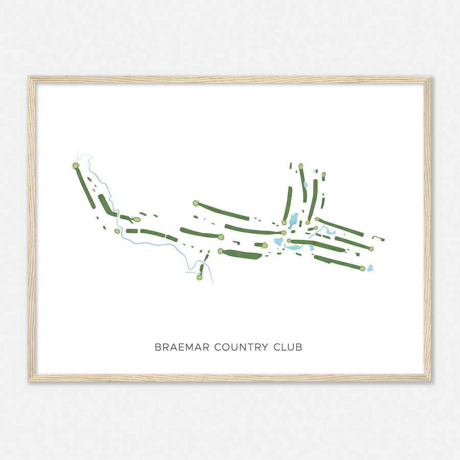 Print of Braemar Country Club Modern Map