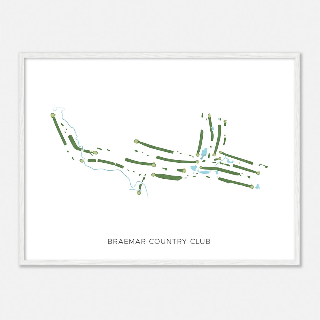 Print of Braemar Country Club Modern Map