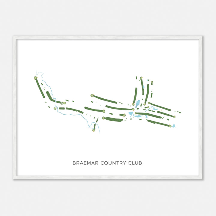 Print of Braemar Country Club Modern Map
