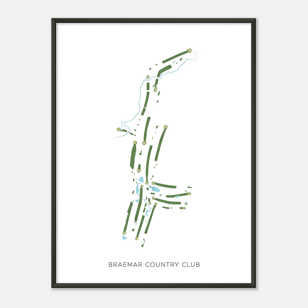 Print of Braemar Country Club Modern Map