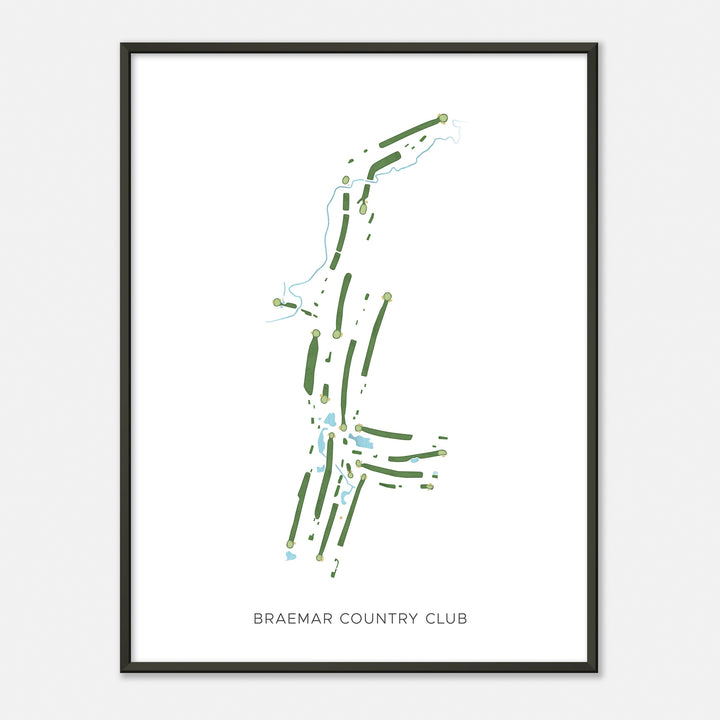 Print of Braemar Country Club Modern Map