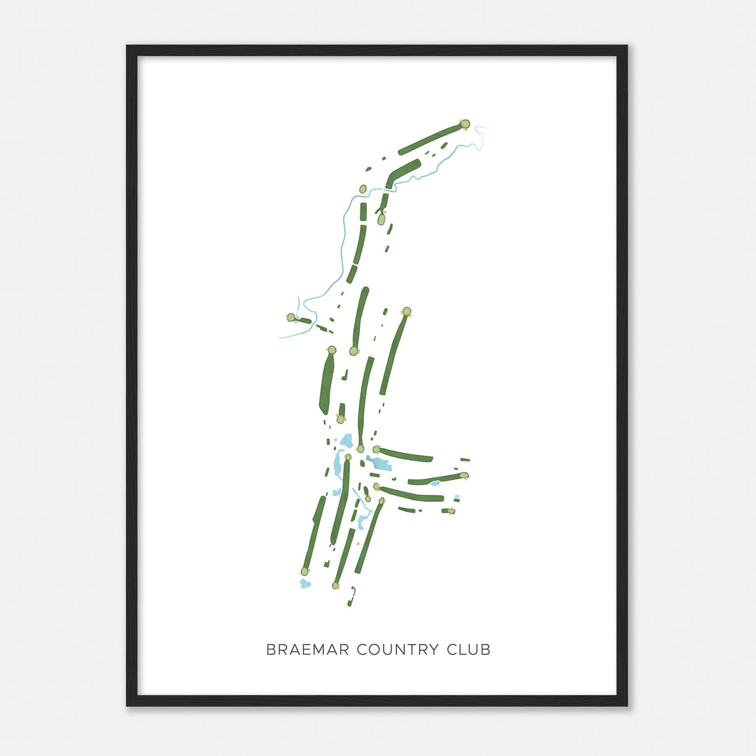 Print of Braemar Country Club Modern Map