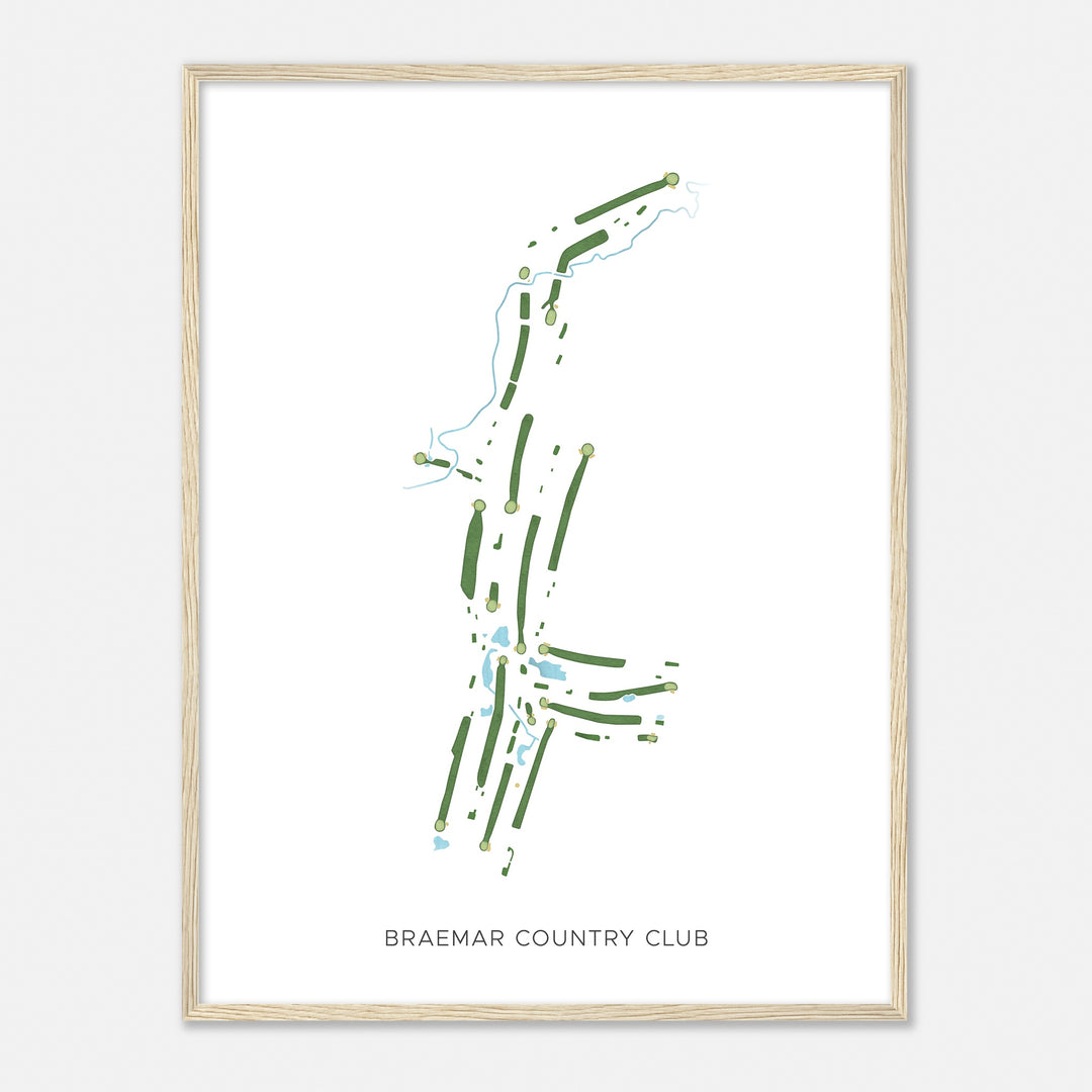 Print of Braemar Country Club Modern Map