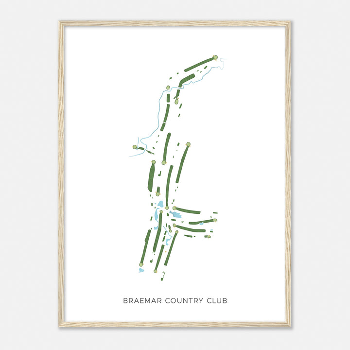 Print of Braemar Country Club Modern Map