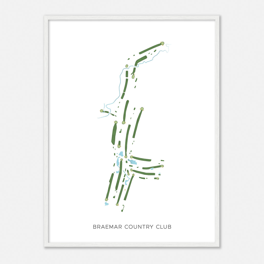 Print of Braemar Country Club Modern Map