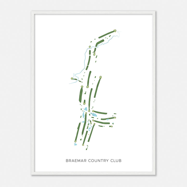 Print of Braemar Country Club Modern Map
