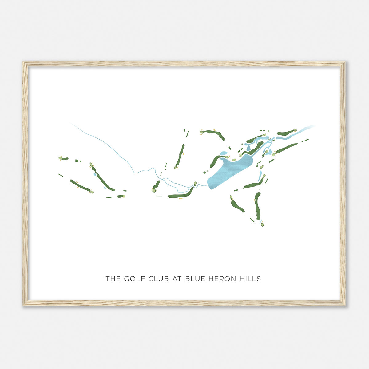 Print of The Golf Club At Blue Heron Hills Modern Map
