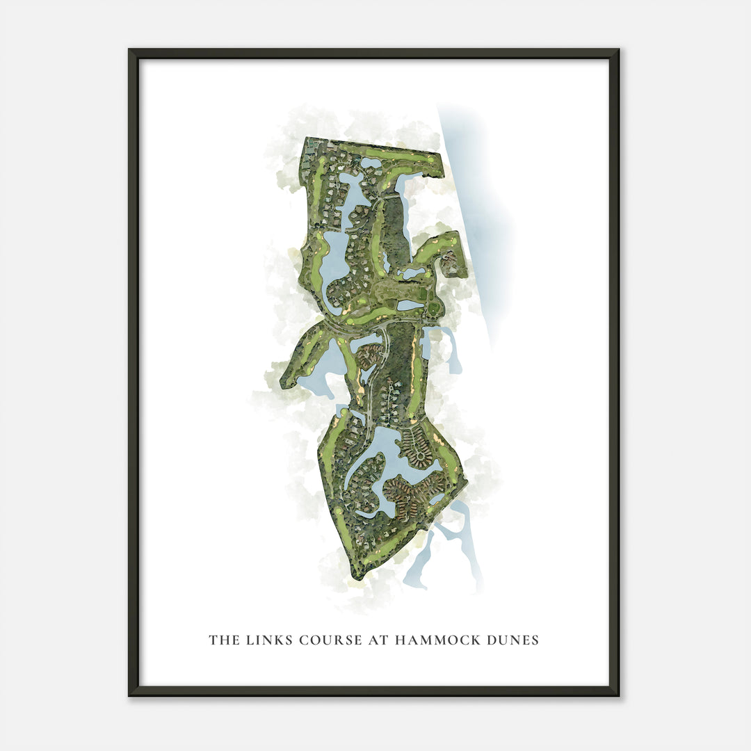 Print of The Links Course At Hammock Dunes Classic Map