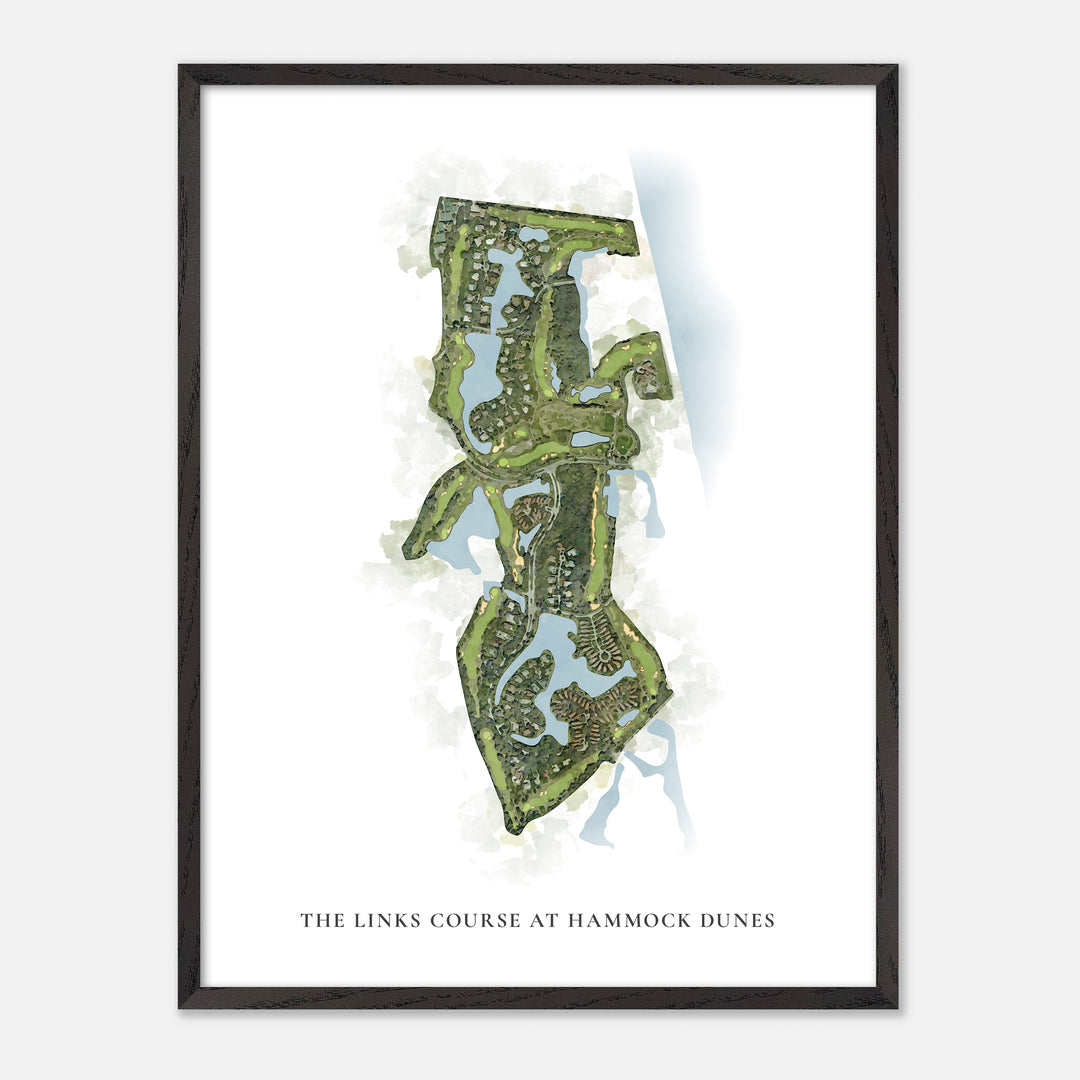 Print of The Links Course At Hammock Dunes Classic Map