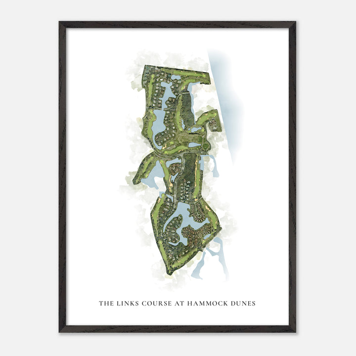 Print of The Links Course At Hammock Dunes Classic Map