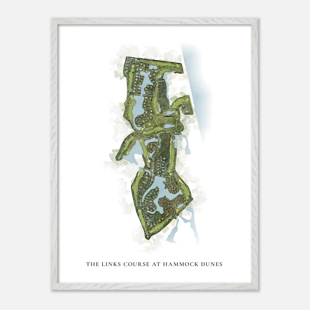 Print of The Links Course At Hammock Dunes Classic Map