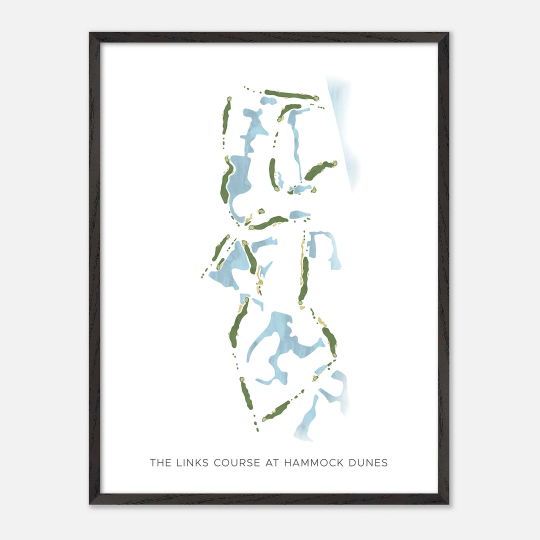 Print of The Links Course At Hammock Dunes Modern Map