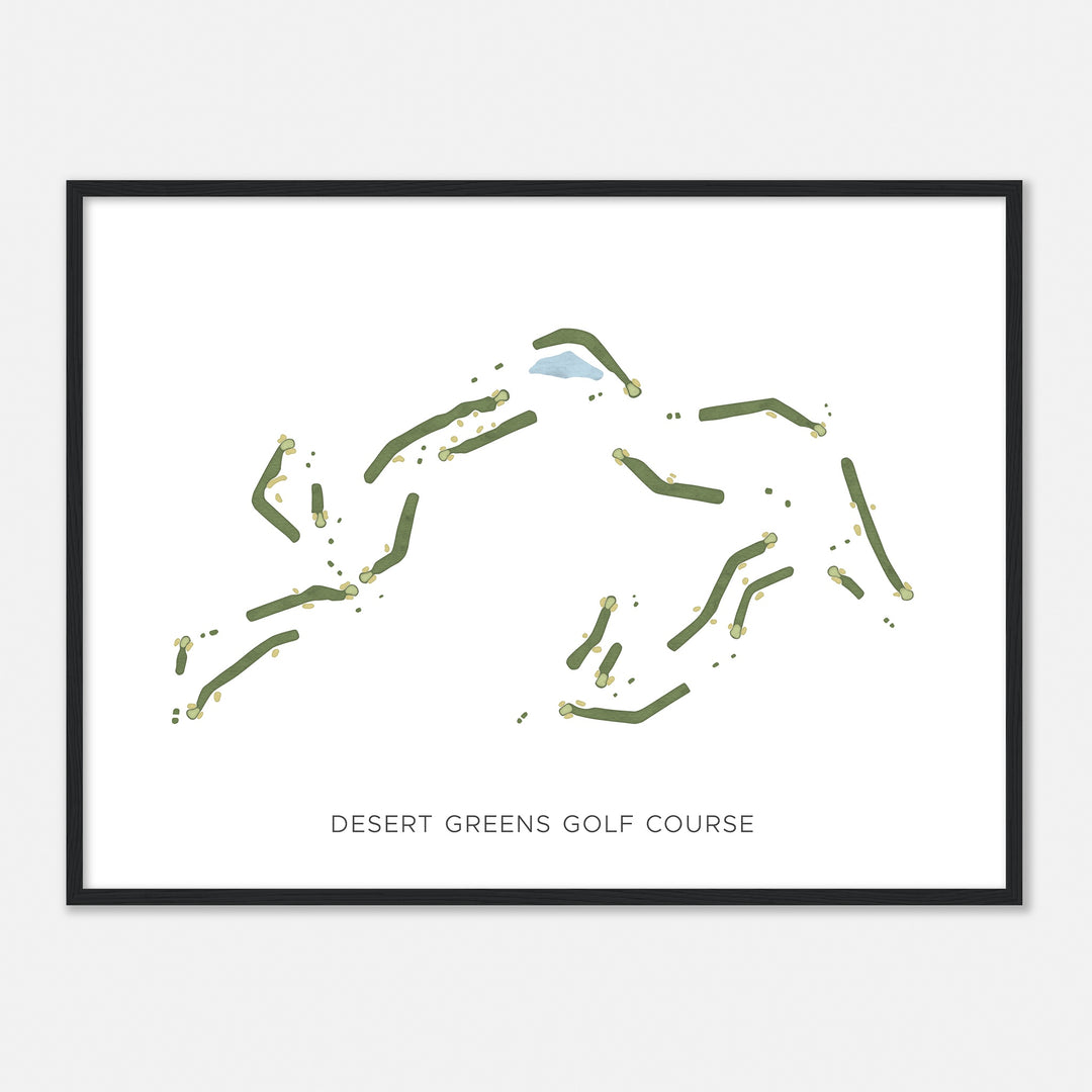 Print of Desert Greens Golf Course Modern Map