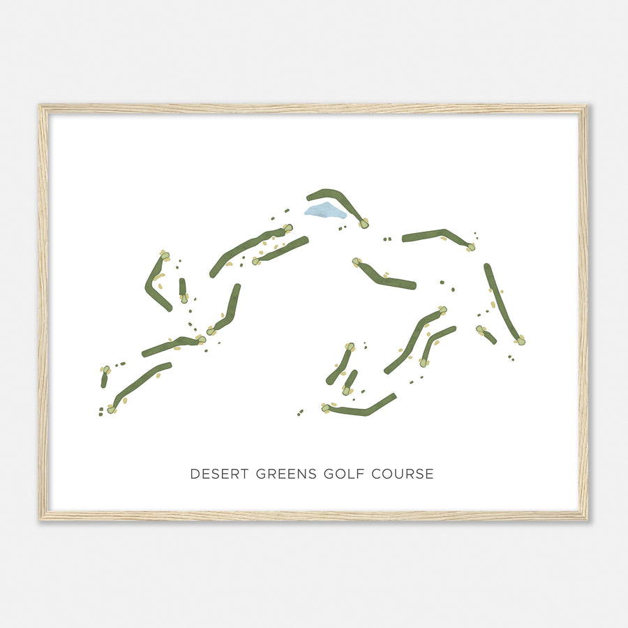 Print of Desert Greens Golf Course Modern Map