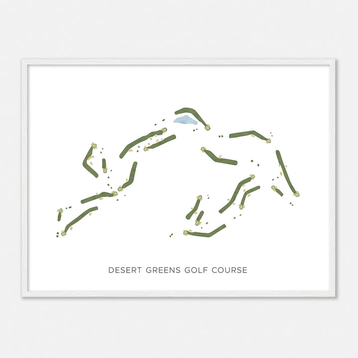 Print of Desert Greens Golf Course Modern Map