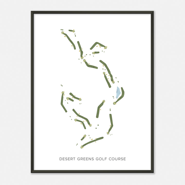 Print of Desert Greens Golf Course Modern Map