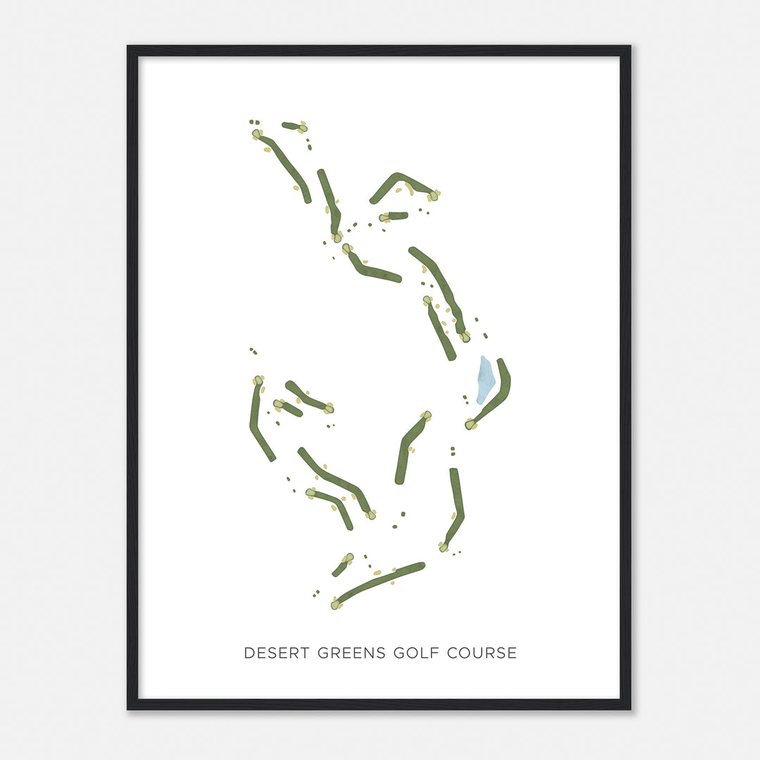 Print of Desert Greens Golf Course Modern Map