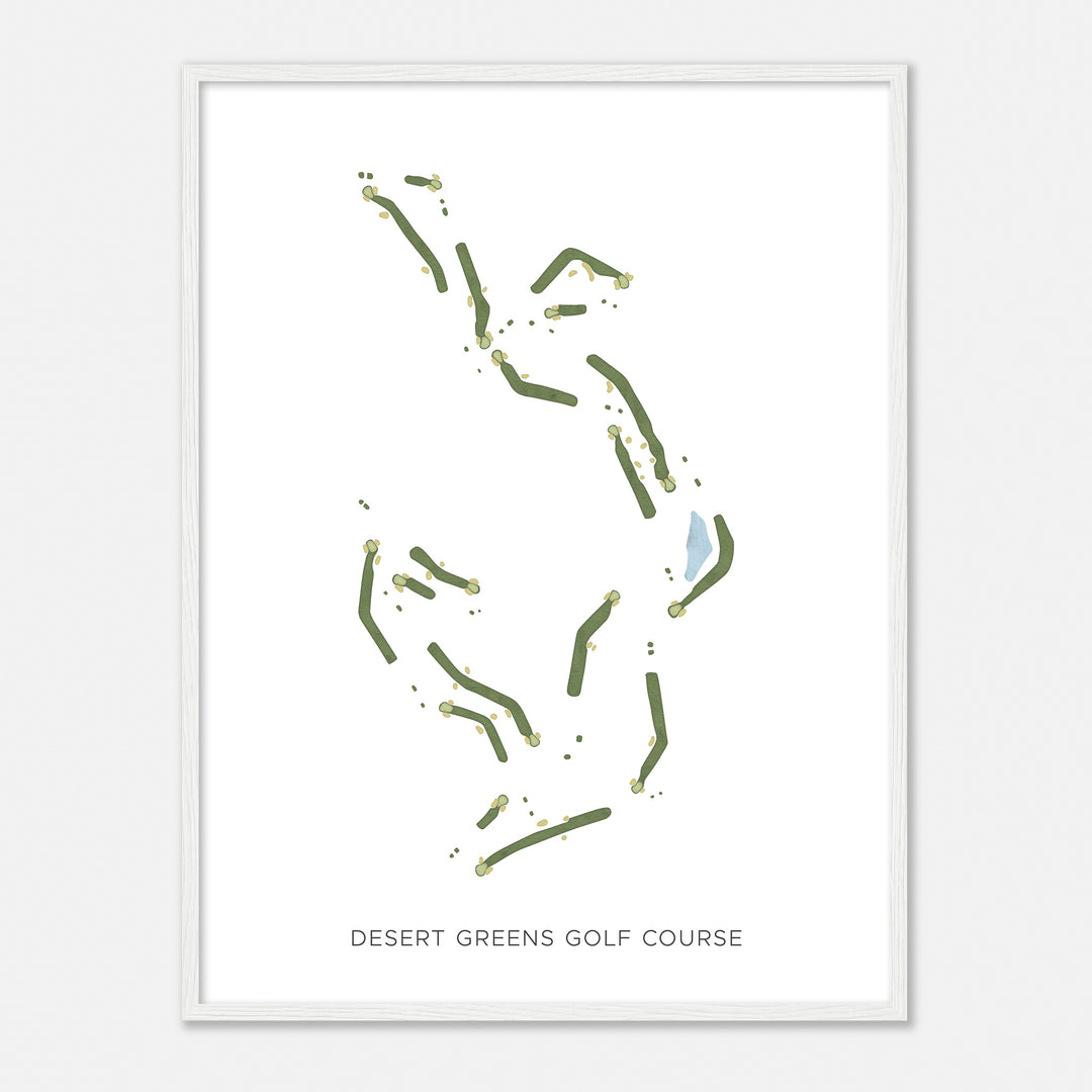 Print of Desert Greens Golf Course Modern Map