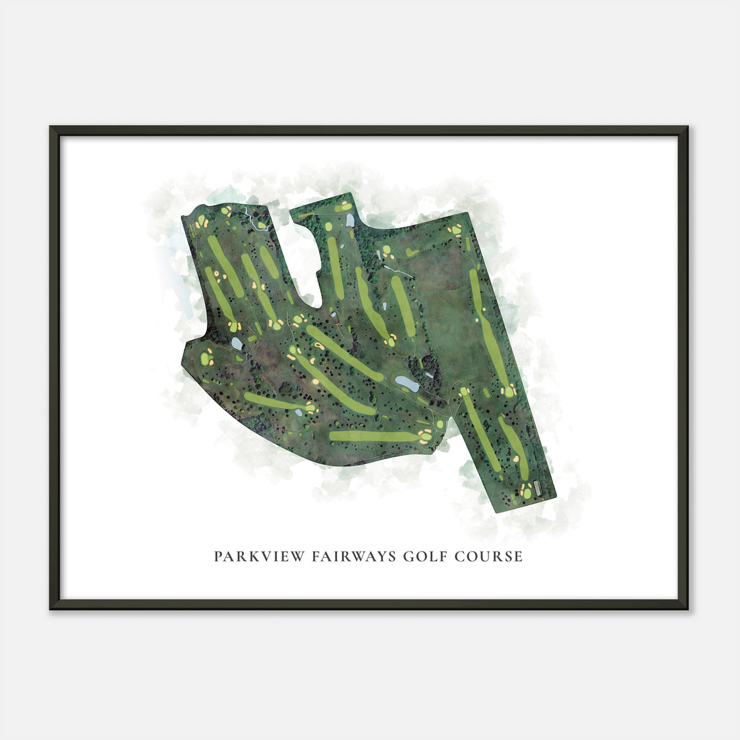 Print of Parkview Fairways Golf Course Classic Map