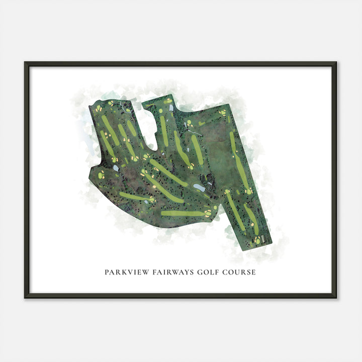 Print of Parkview Fairways Golf Course Classic Map