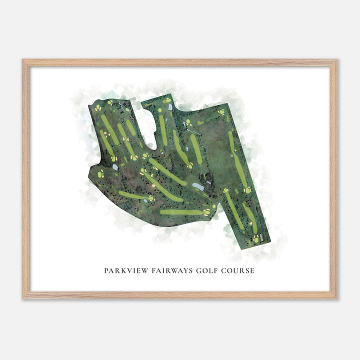Print of Parkview Fairways Golf Course Classic Map