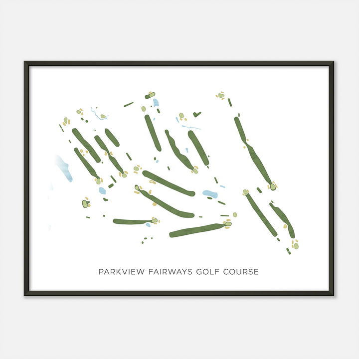Print of Parkview Fairways Golf Course Modern Map