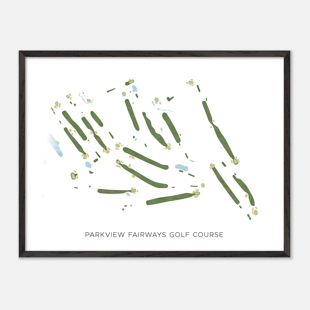 Print of Parkview Fairways Golf Course Modern Map