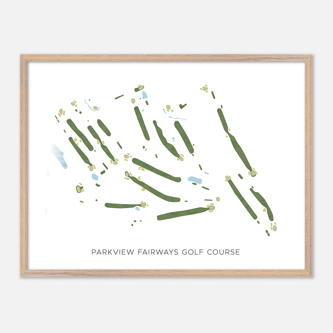 Print of Parkview Fairways Golf Course Modern Map
