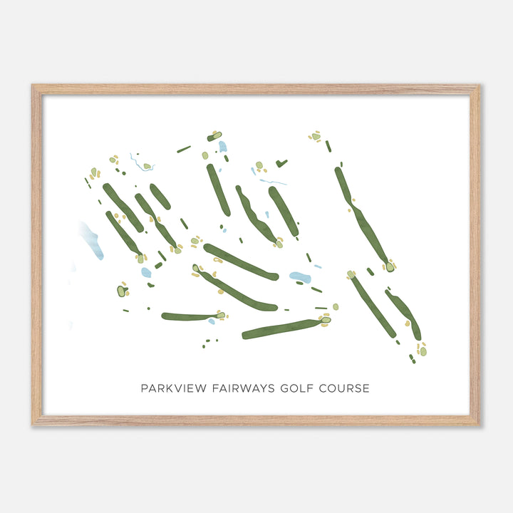 Print of Parkview Fairways Golf Course Modern Map
