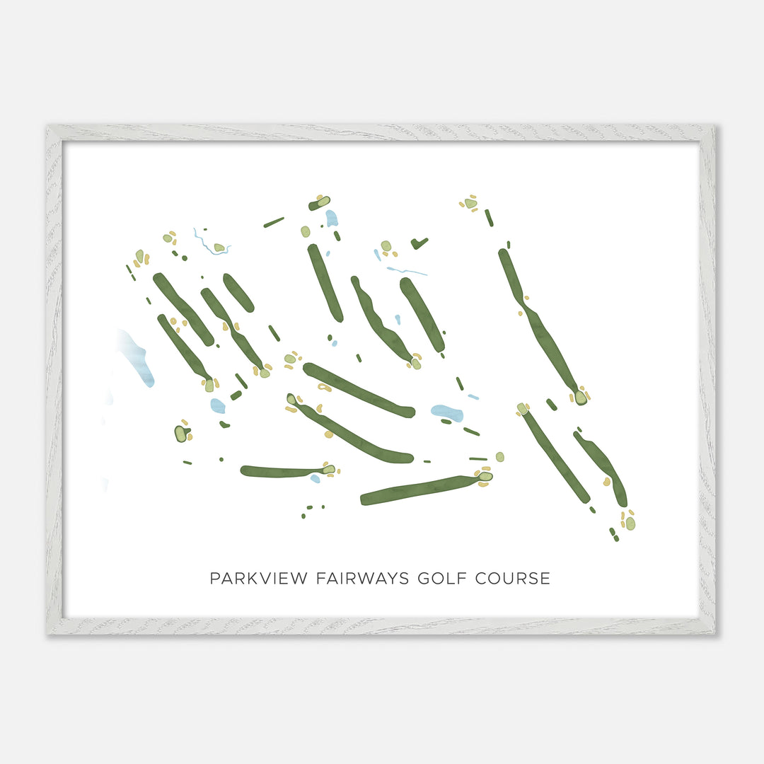 Print of Parkview Fairways Golf Course Modern Map