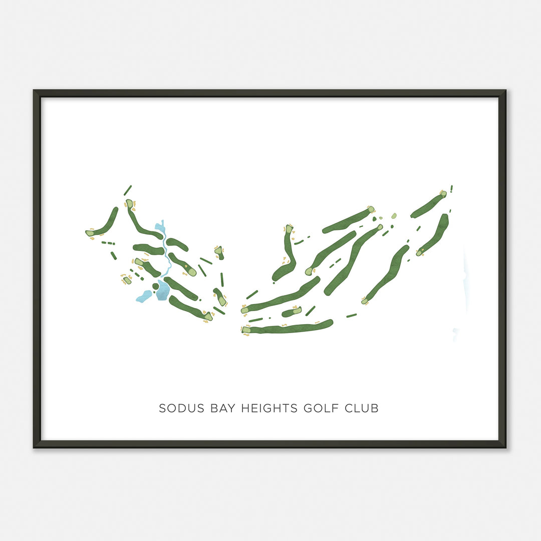 Print of Sodus Bay Heights Golf Club Modern Map